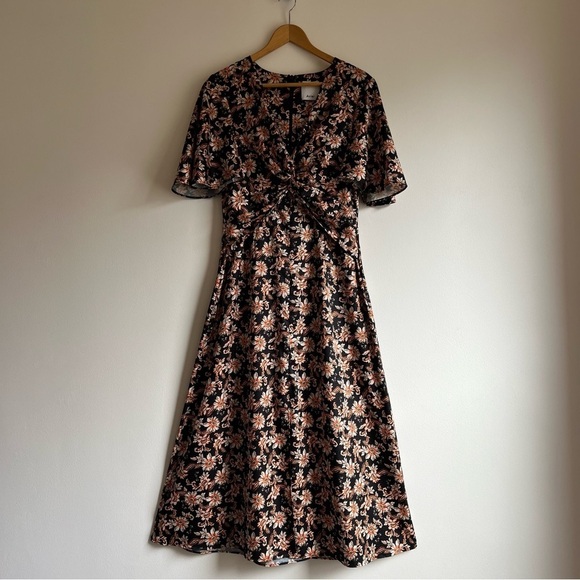 Acler Tippet Dress in Midnight Wallpaper - Picture 6 of 16